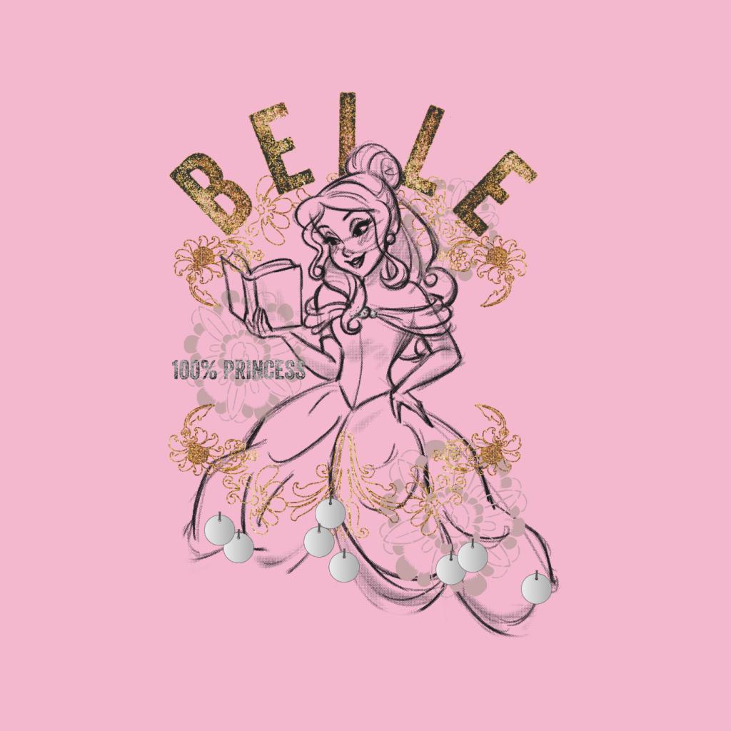 Disney Belle Floral Sketch Beauty And The Beast Women's Sweatshirt-ALL + EVERY