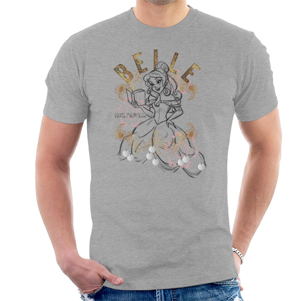 Disney Belle Floral Sketch Beauty And The Beast Men's T-Shirt-ALL + EVERY