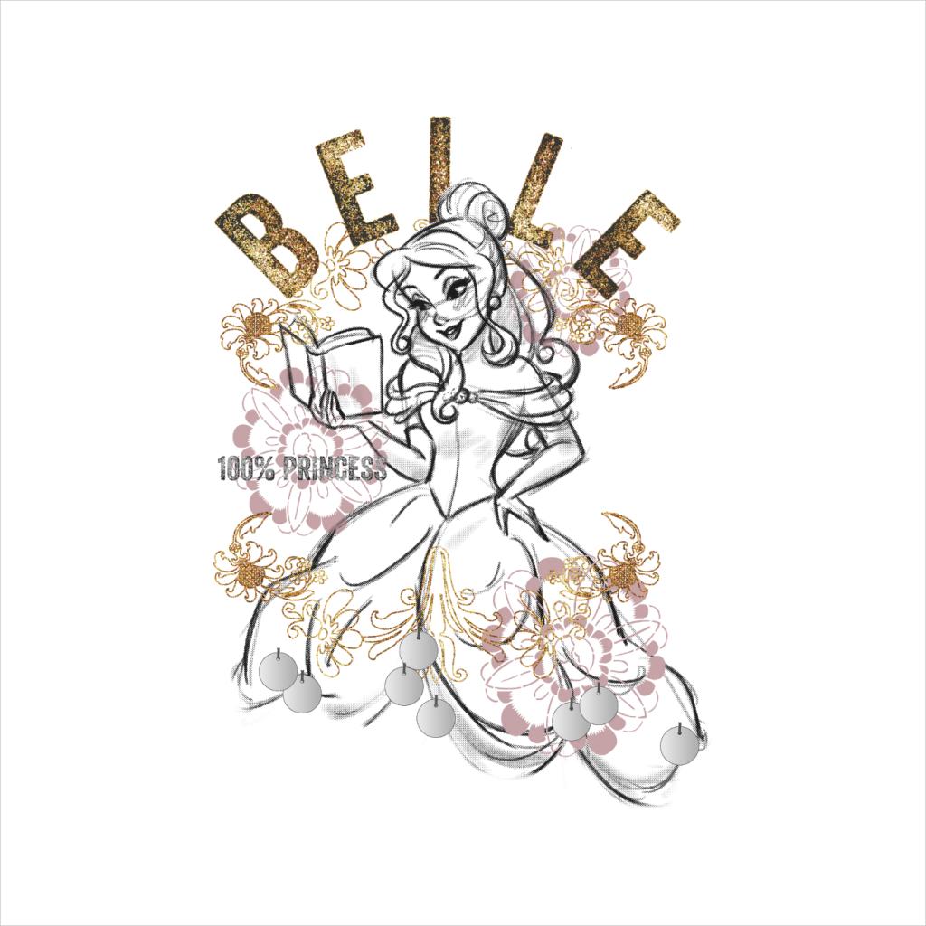 Disney Belle Floral Sketch Beauty And The Beast Men's Sweatshirt-ALL + EVERY