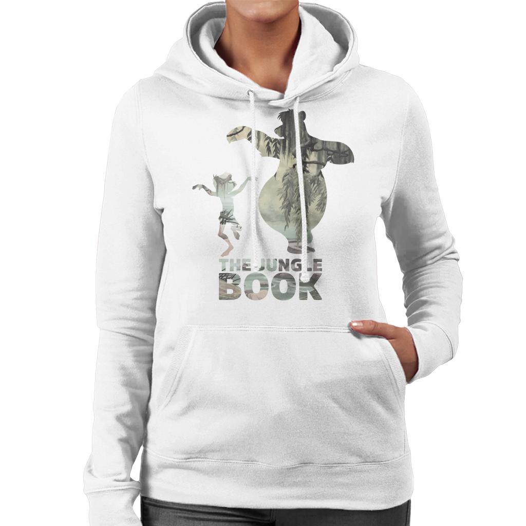 Disney The Jungle Book Mowgli And Baloo Silhouettes Women's Hooded Sweatshirt-ALL + EVERY