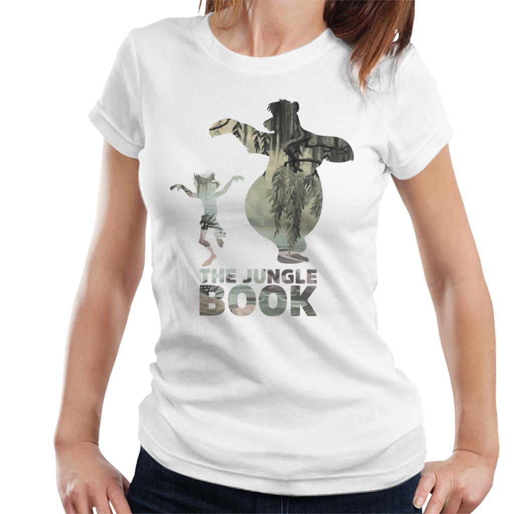 Disney The Jungle Book Mowgli And Baloo Silhouettes Women's T-Shirt-ALL + EVERY