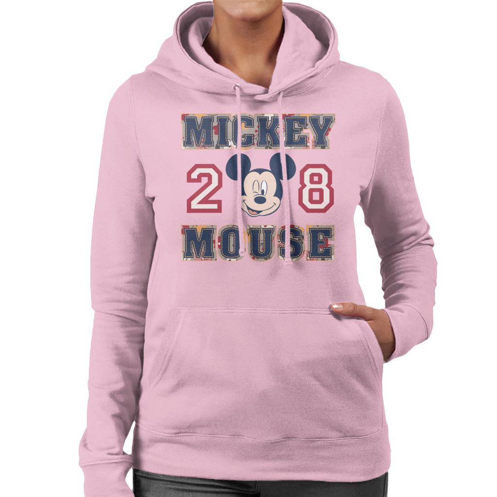 Disney Mickey Mouse Retro College Sports 1928 Women's Hooded Sweatshirt-ALL + EVERY