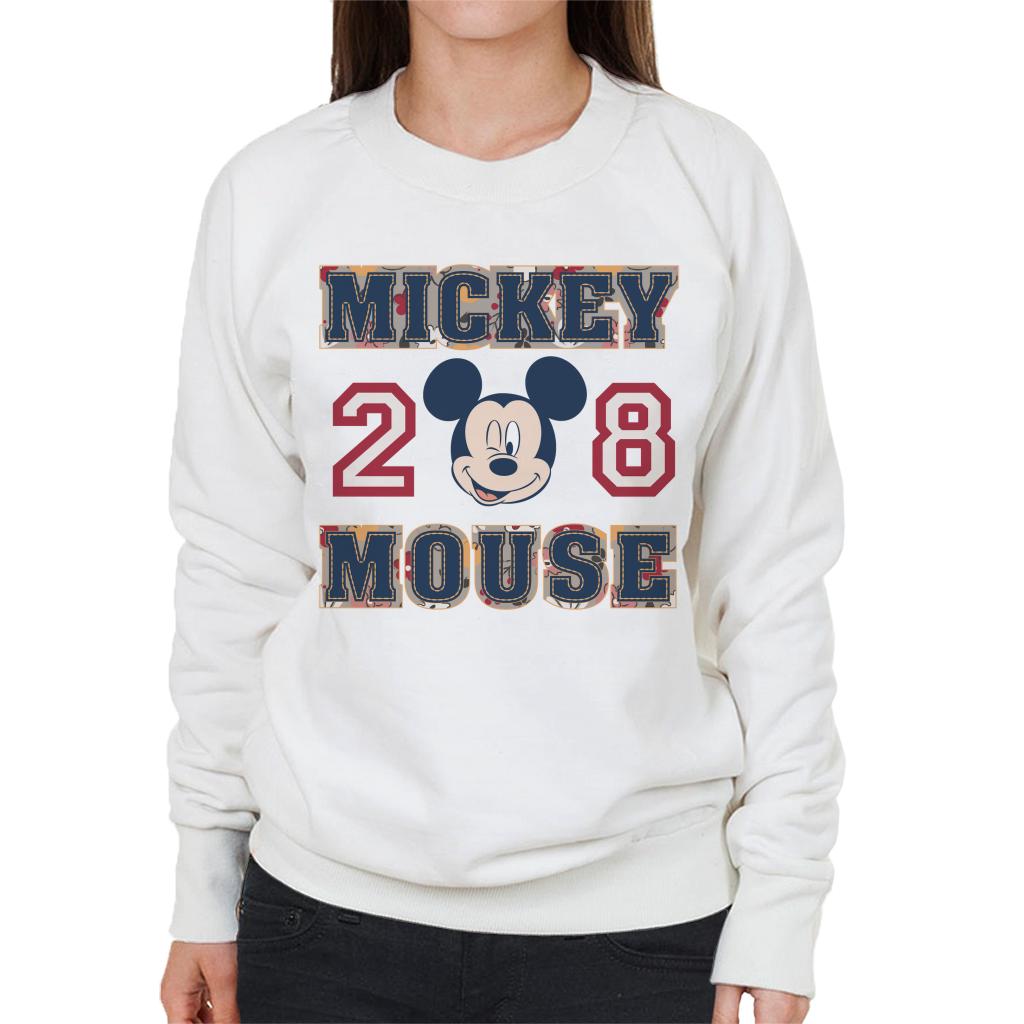Disney Mickey Mouse Retro College Sports 1928 Women's Sweatshirt-ALL + EVERY