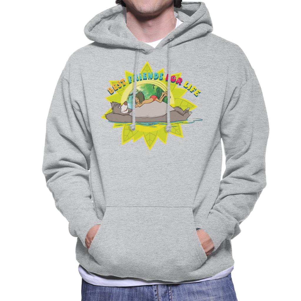Disney The Jungle Book Best Friends For Life Mowgli & Baloo Men's Hooded Sweatshirt-ALL + EVERY