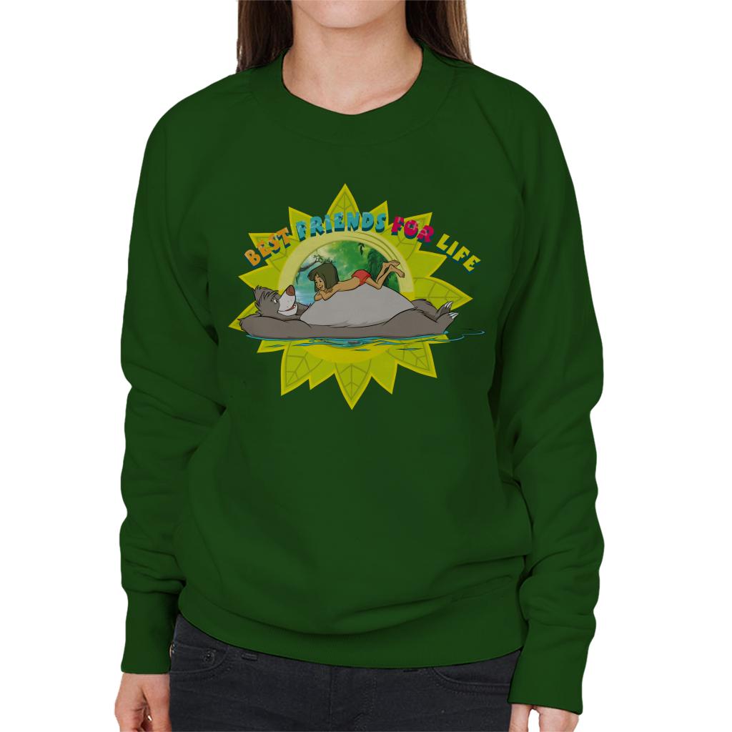 Disney The Jungle Book Best Friends For Life Mowgli & Baloo Women's Sweatshirt-ALL + EVERY