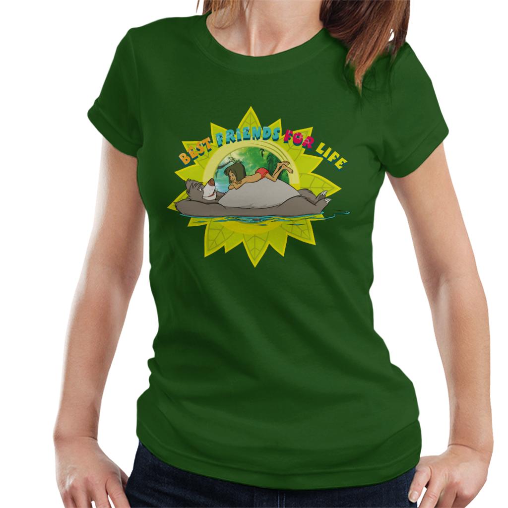 Disney The Jungle Book Best Friends For Life Mowgli & Baloo Women's T-Shirt-ALL + EVERY