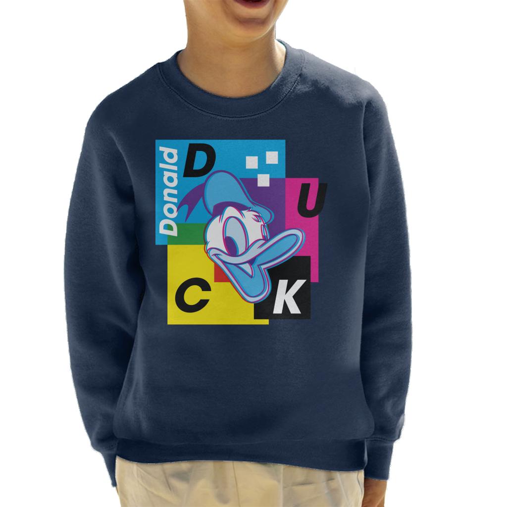 Disney Donald Duck Retro 3D Effect Kid's Sweatshirt-ALL + EVERY