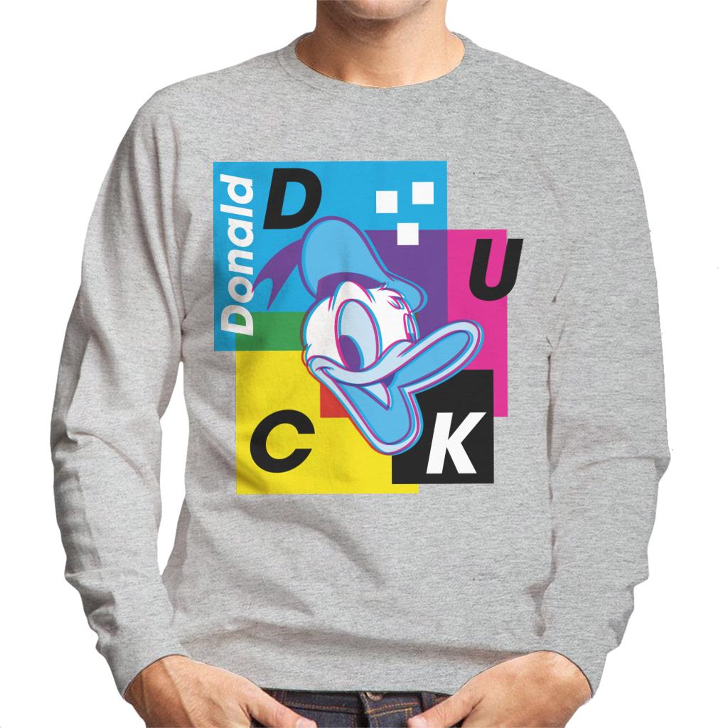 Disney Donald Duck Retro 3D Effect Men's Sweatshirt-ALL + EVERY