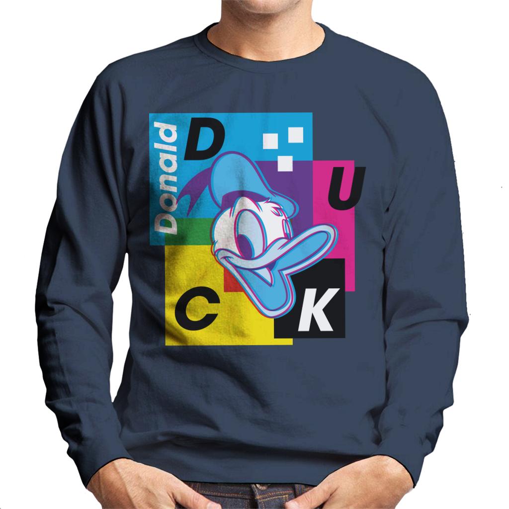 Disney Donald Duck Retro 3D Effect Men's Sweatshirt-ALL + EVERY