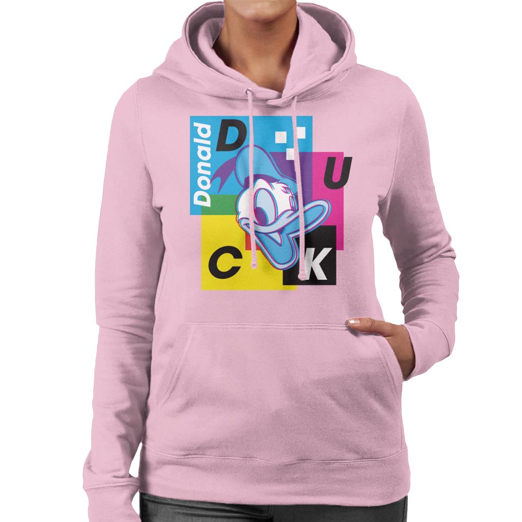Disney Donald Duck Retro 3D Effect Women's Hooded Sweatshirt-ALL + EVERY