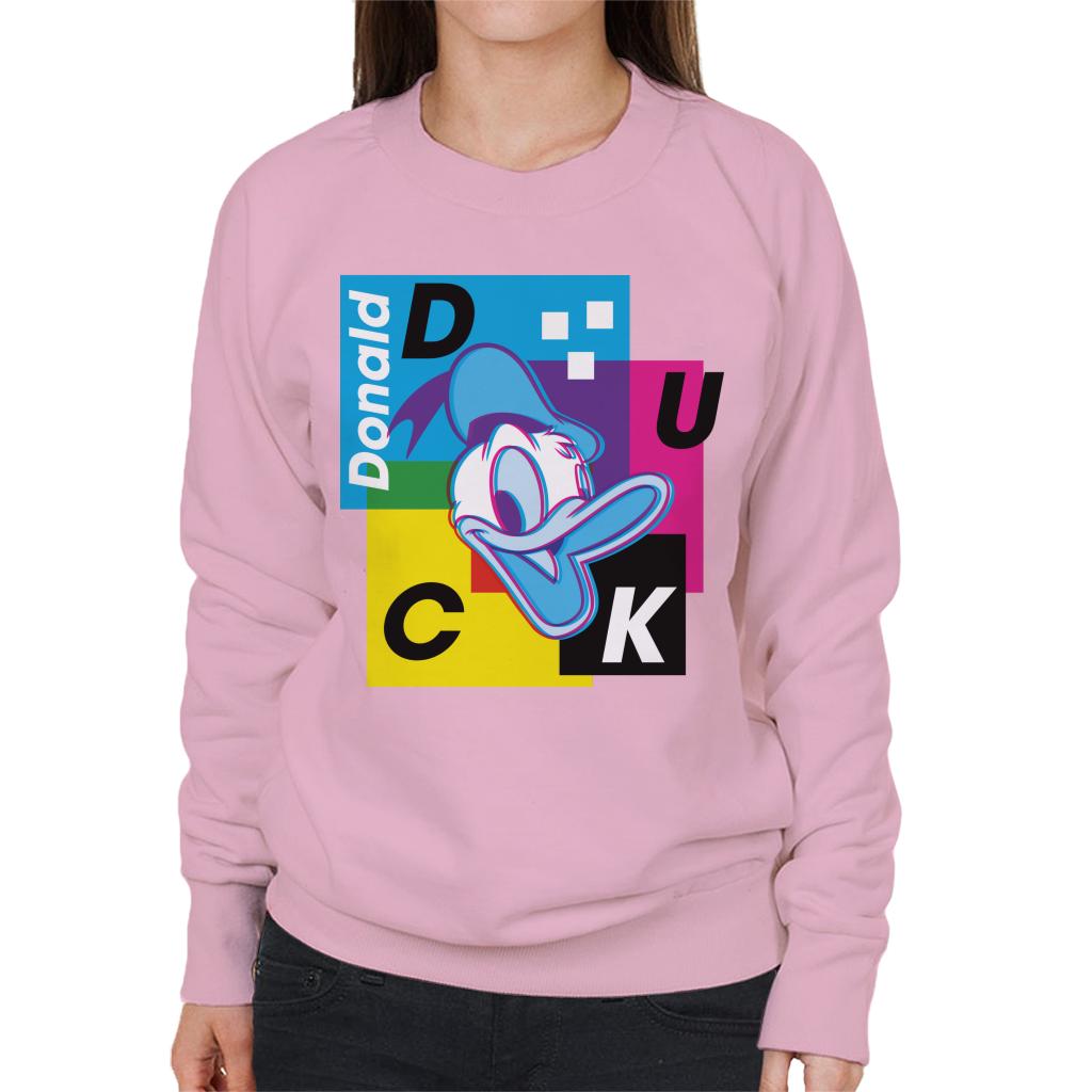 Disney Donald Duck Retro 3D Effect Women's Sweatshirt-ALL + EVERY