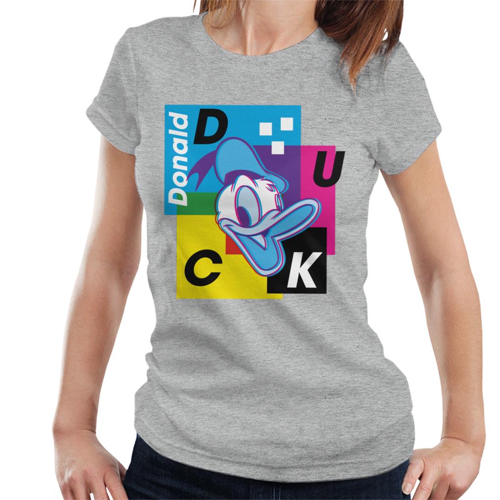 Disney Donald Duck Retro 3D Effect Women's T-Shirt-ALL + EVERY
