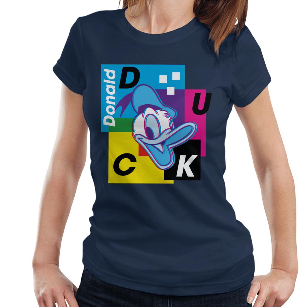 Disney Donald Duck Retro 3D Effect Women's T-Shirt-ALL + EVERY
