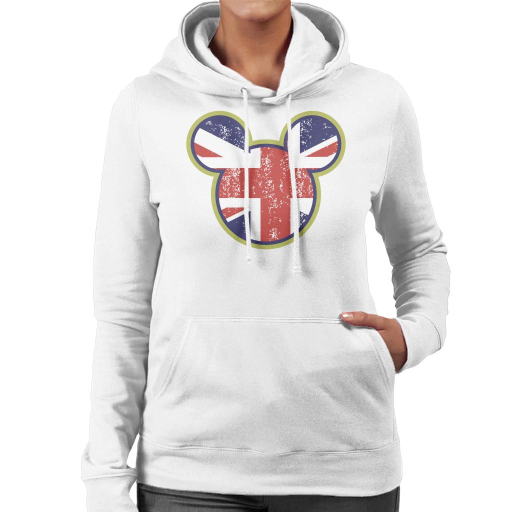 Disney Mickey Mouse Union Jack United Kingdom Women's Hooded Sweatshirt-ALL + EVERY
