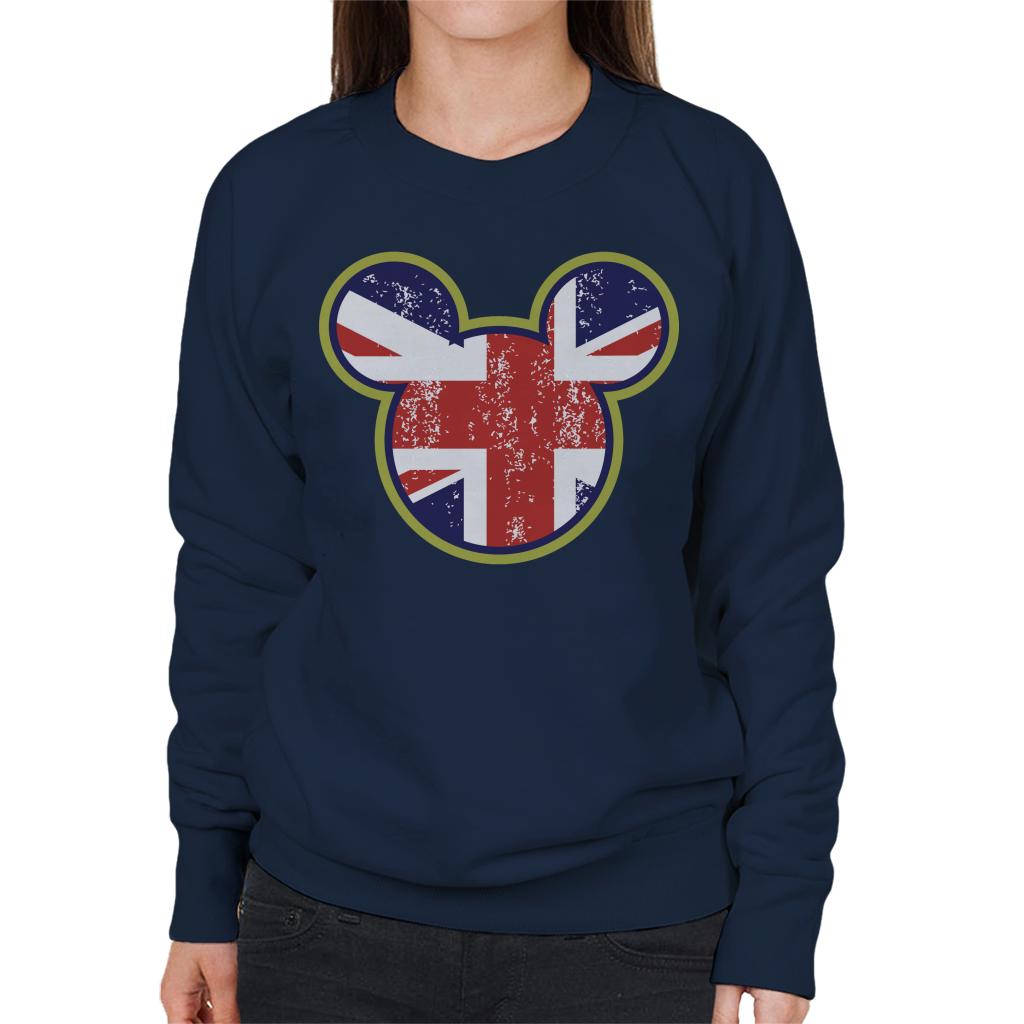 Disney Mickey Mouse Union Jack United Kingdom Women's Sweatshirt-ALL + EVERY