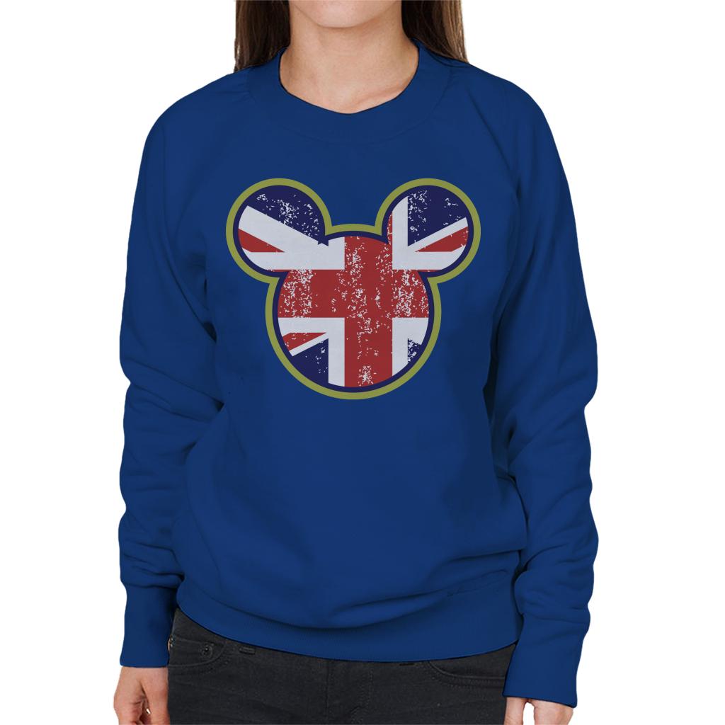 Disney Mickey Mouse Union Jack United Kingdom Women's Sweatshirt-ALL + EVERY