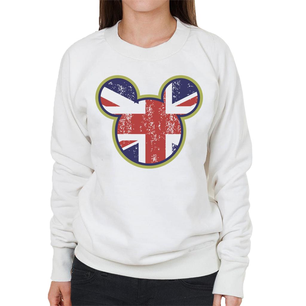 Disney Mickey Mouse Union Jack United Kingdom Women's Sweatshirt-ALL + EVERY