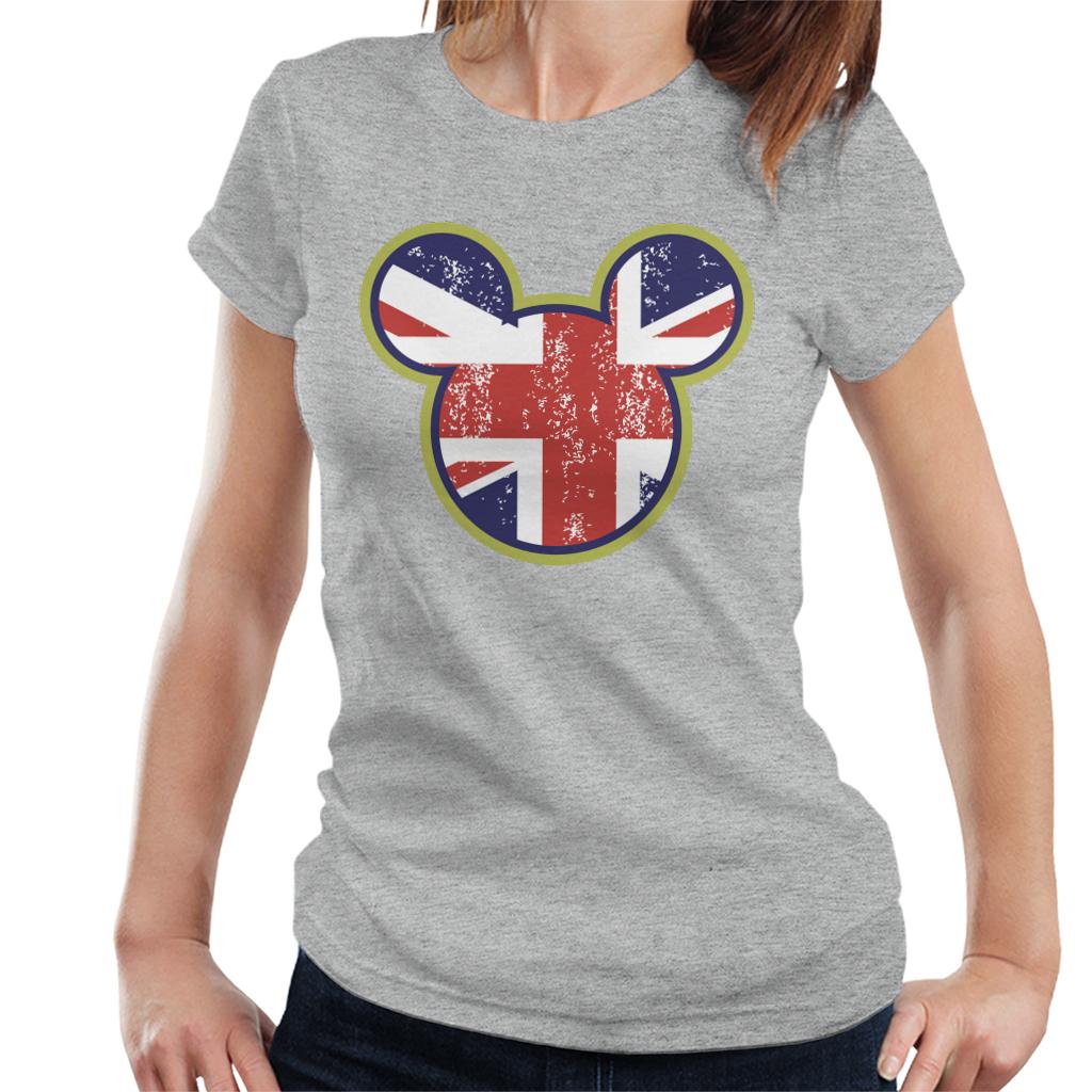 Disney Mickey Mouse Union Jack United Kingdom Women's T-Shirt-ALL + EVERY