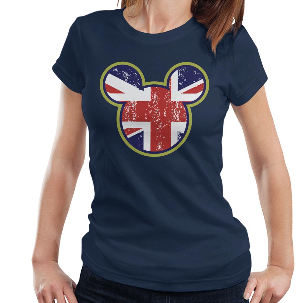 Disney Mickey Mouse Union Jack United Kingdom Women's T-Shirt-ALL + EVERY