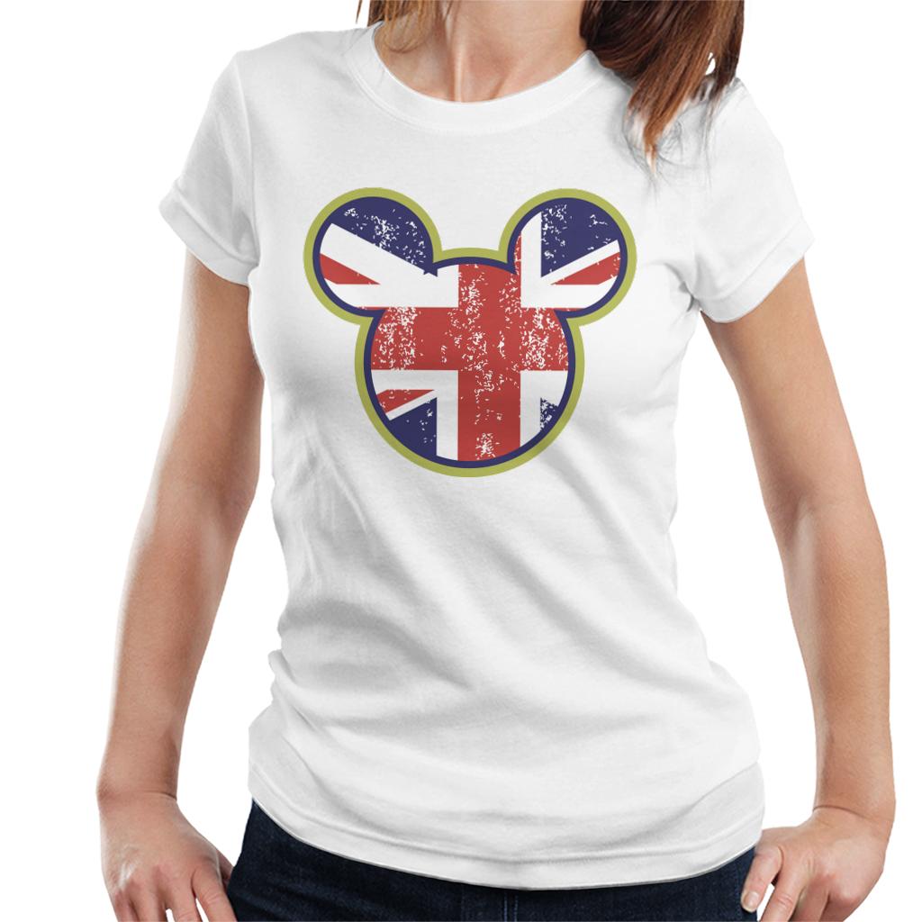 Disney Mickey Mouse Union Jack United Kingdom Women's T-Shirt-ALL + EVERY