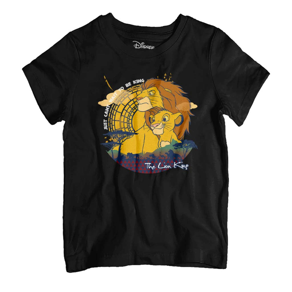 Disney Lion King Just Cant Wait To Be King Simba & Mufasa Kid's T-Shirt-ALL + EVERY
