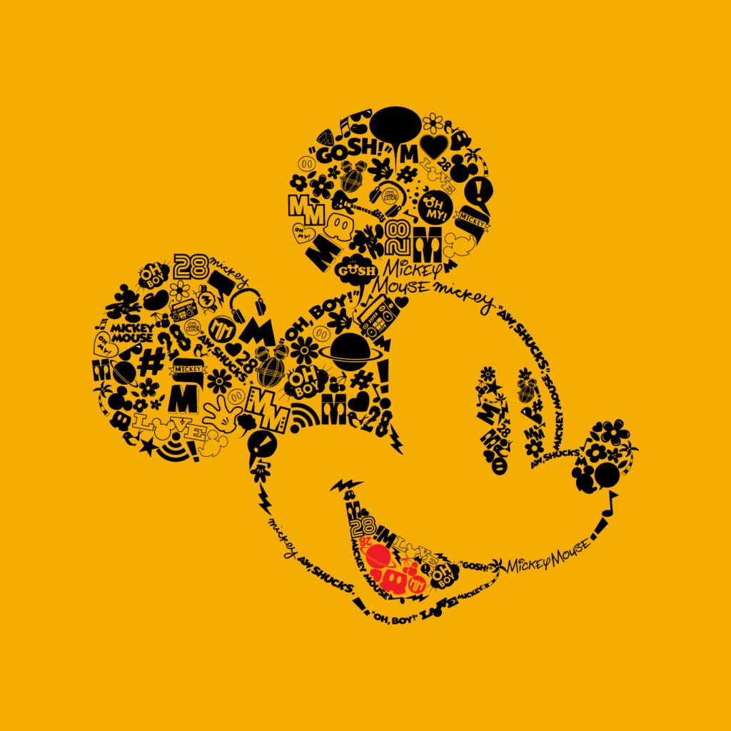 Disney Mickey Mouse Icons Head Women's Hooded Sweatshirt-ALL + EVERY