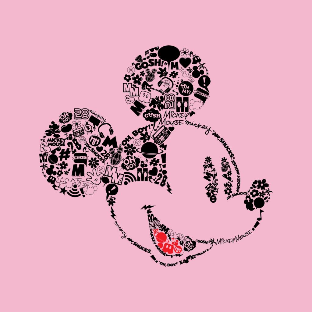 Disney Mickey Mouse Icons Head Women's Hooded Sweatshirt-ALL + EVERY