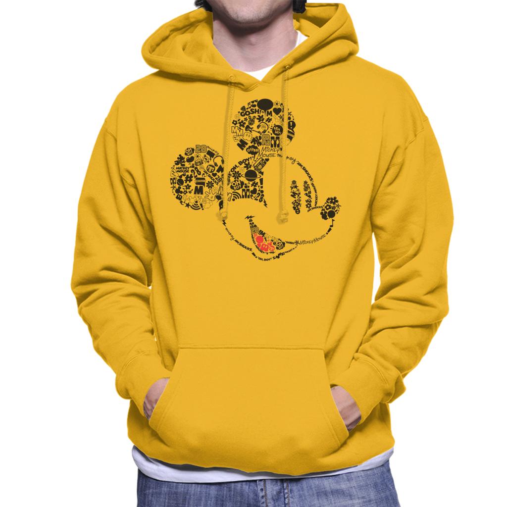 Disney Mickey Mouse Icons Head Men's Hooded Sweatshirt-ALL + EVERY
