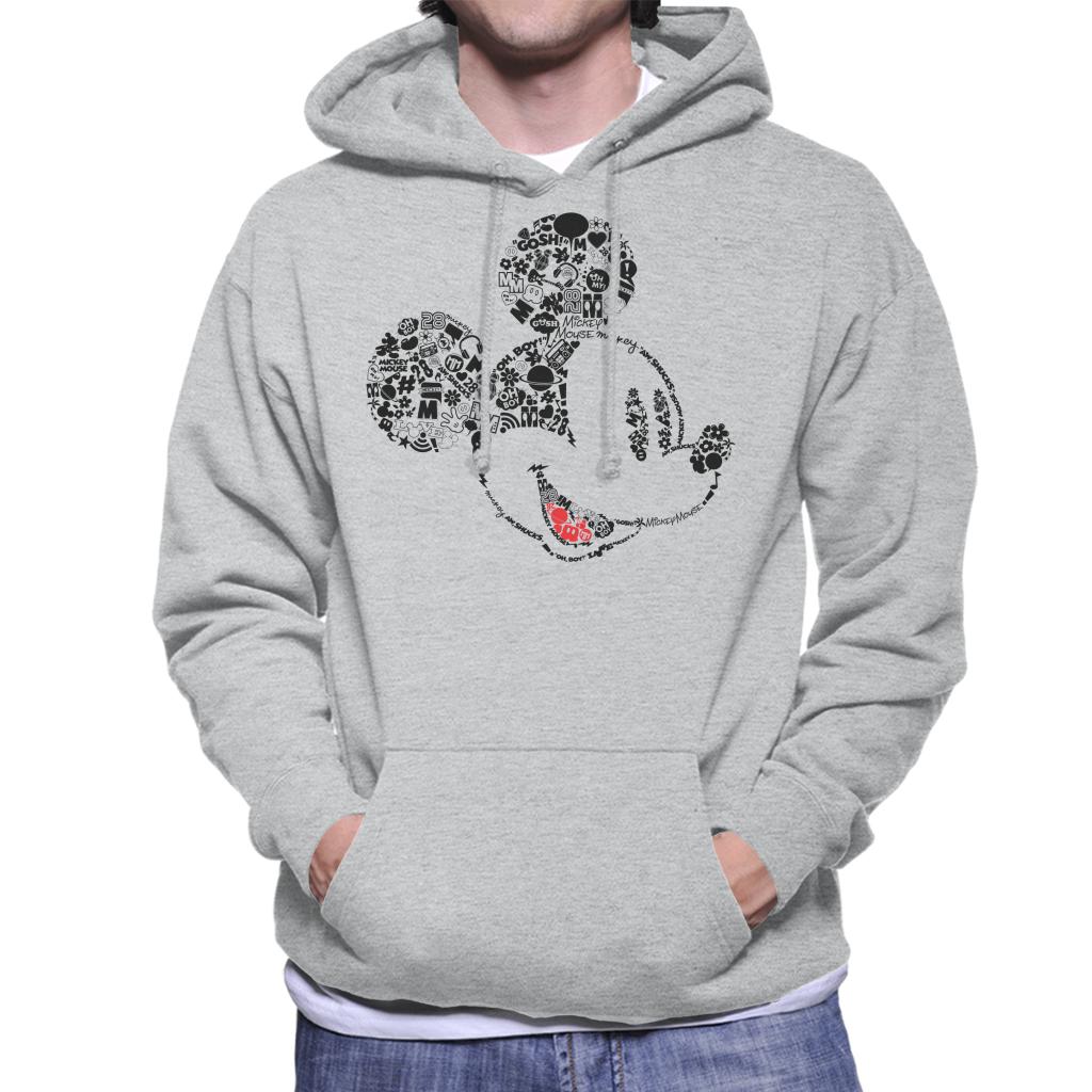 Disney Mickey Mouse Icons Head Men's Hooded Sweatshirt-ALL + EVERY