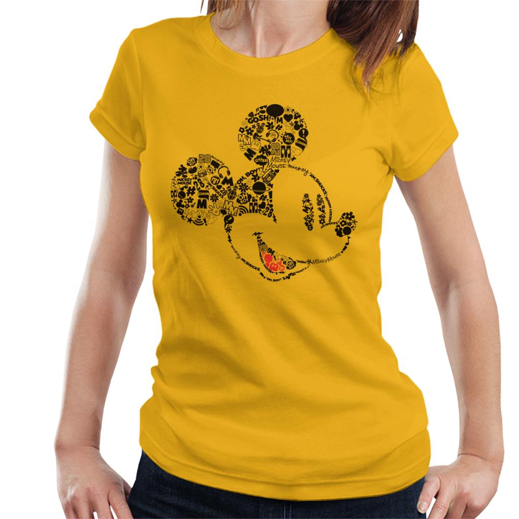 Disney Mickey Mouse Icons Head Women's T-Shirt-ALL + EVERY