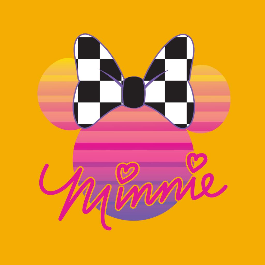 Disney Minnie Mouse Retrowave Head Women's Hooded Sweatshirt-ALL + EVERY