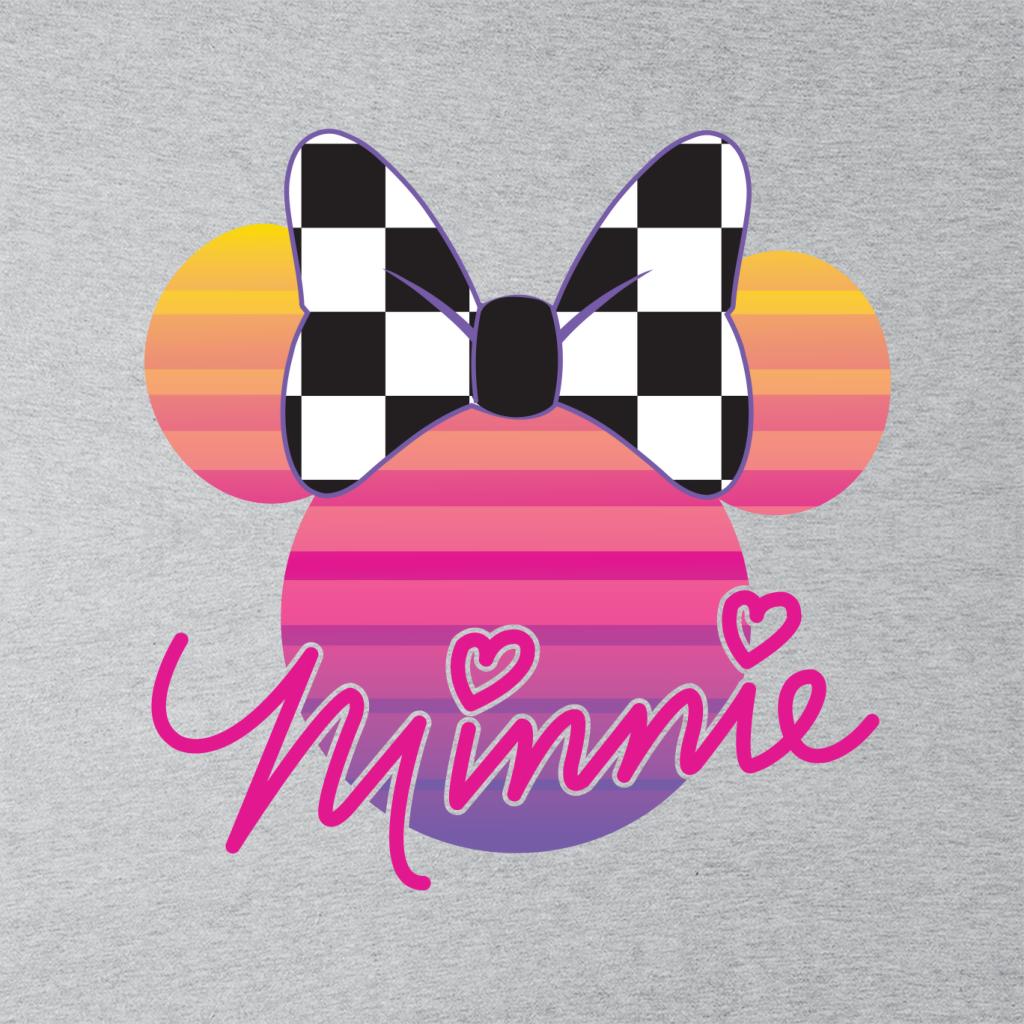 Disney Minnie Mouse Retrowave Head Women's Sweatshirt-ALL + EVERY