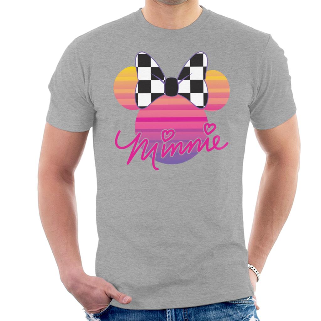 Disney Minnie Mouse Retrowave Head Men's T-Shirt-ALL + EVERY