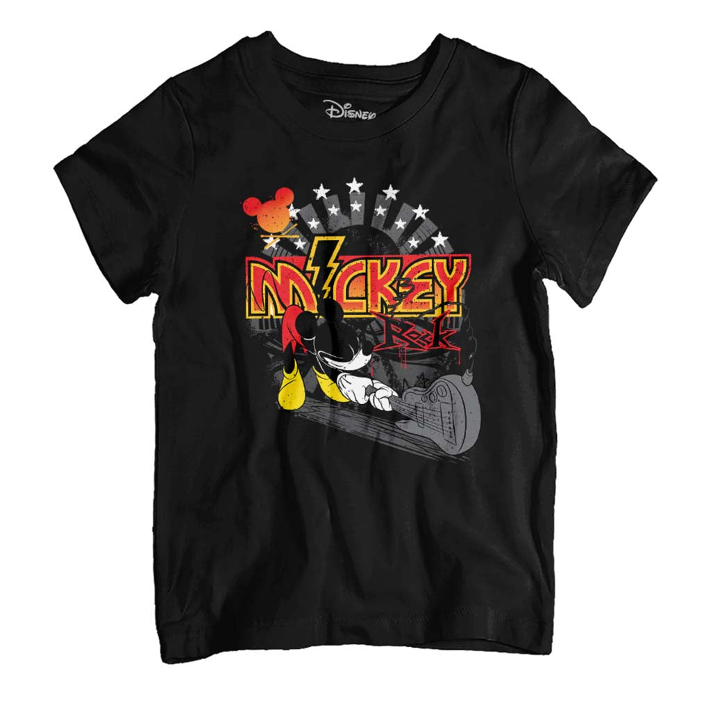 Disney Mickey Mouse Rock Band Guitar Smash Kid's T-Shirt-ALL + EVERY