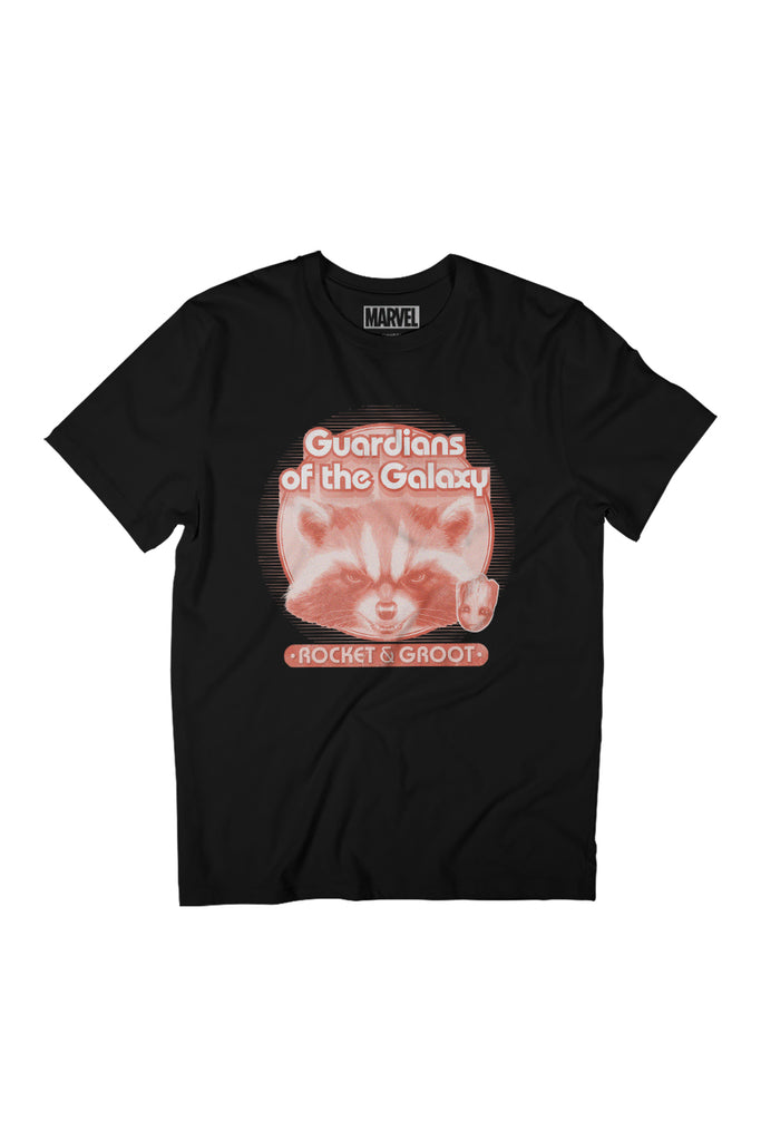 Marvel Guardians Of The Galaxy Rocket And Groot Retro Women's Relaxed Fit T-Shirt-ALL + EVERY