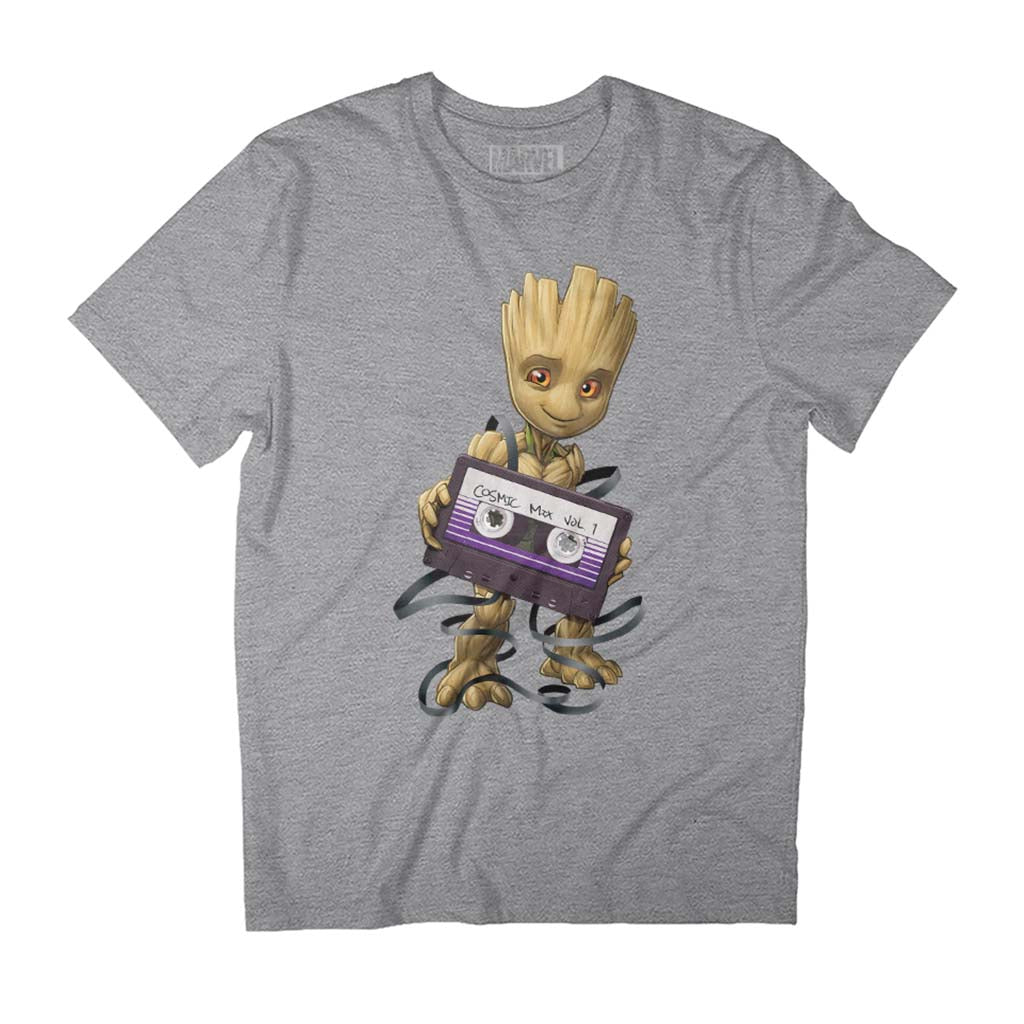 Marvel Guardians Of The Galaxy Groot Wrapped In Cassette Tape Men's T-Shirt
