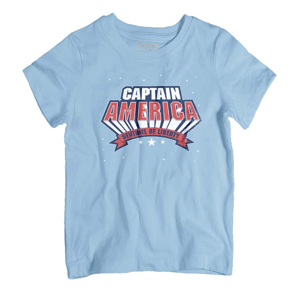 Marvel Sentinel Of Liberty Captain America Distressed Kid's T-Shirt