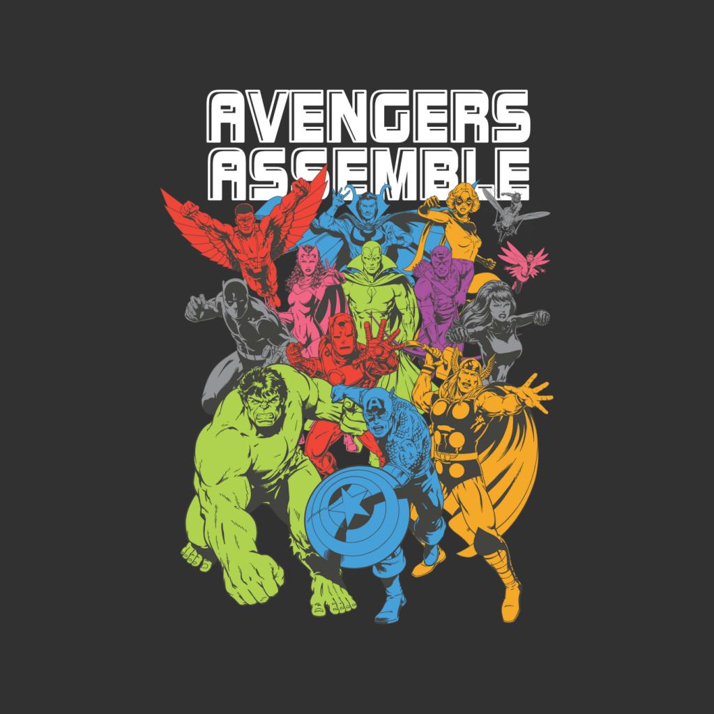 Marvel Avengers Assemble Comic Book Colour Art Women's Hooded Sweatshirt-ALL + EVERY