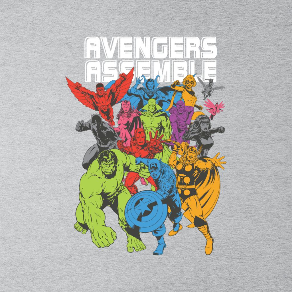 Marvel Avengers Assemble Comic Book Colour Art Women's Hooded Sweatshirt-ALL + EVERY