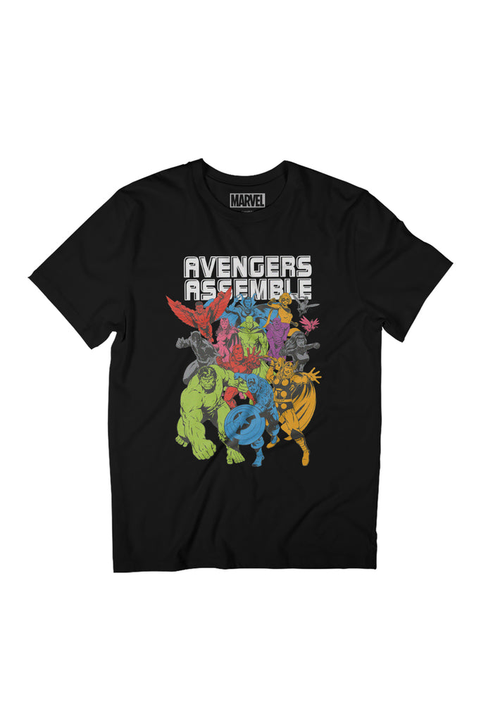 Marvel Avengers Assemble Comic Book Colour Art Women's Relaxed Fit T-Shirt-ALL + EVERY