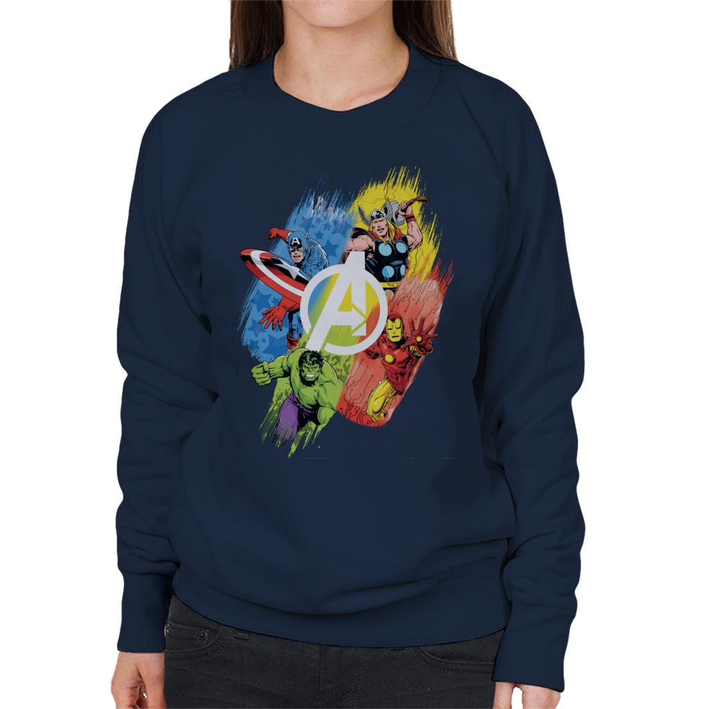 Marvel Avengers Captain America Thor The Hulk And Iron Man Women's Sweatshirt-ALL + EVERY
