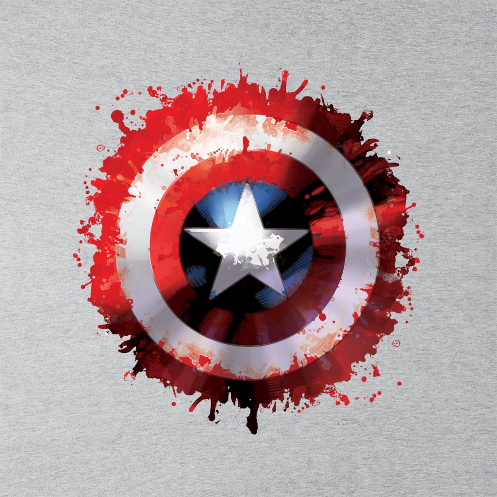 Marvel Captain America Shield Paint Splat Avengers Women's Hooded Sweatshirt-ALL + EVERY