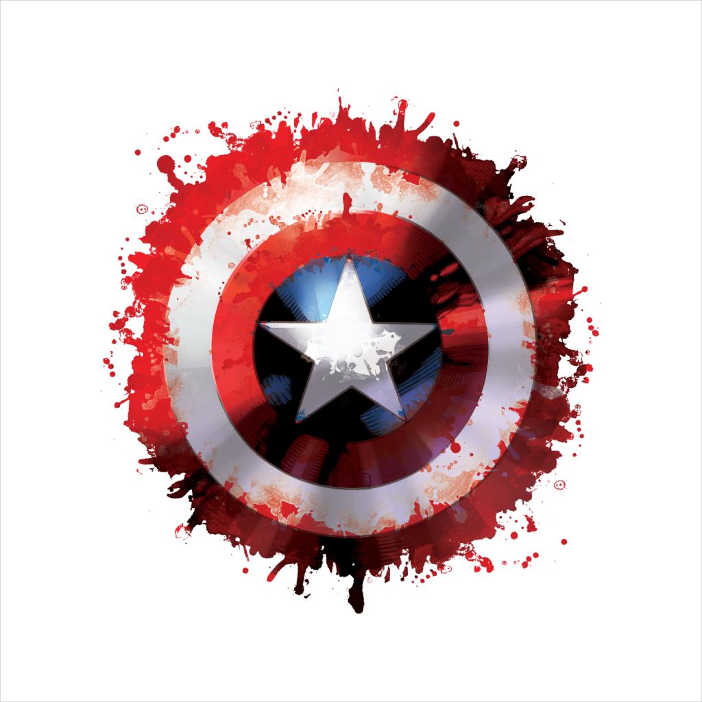 Marvel Captain America Shield Paint Splat Avengers Women's Hooded Sweatshirt-ALL + EVERY