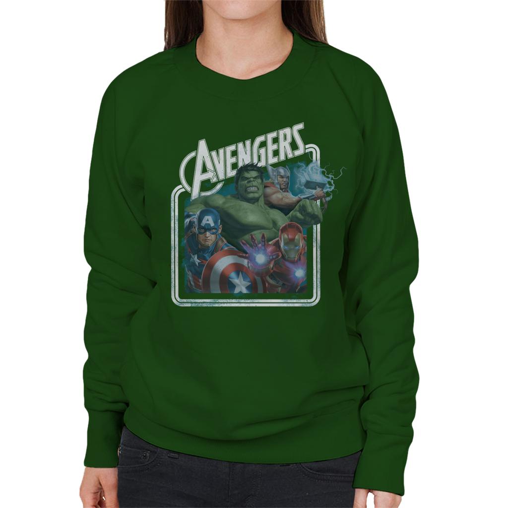 Marvel Avengers The Hulk Thor Captain America And Iron Man Women's Sweatshirt-ALL + EVERY