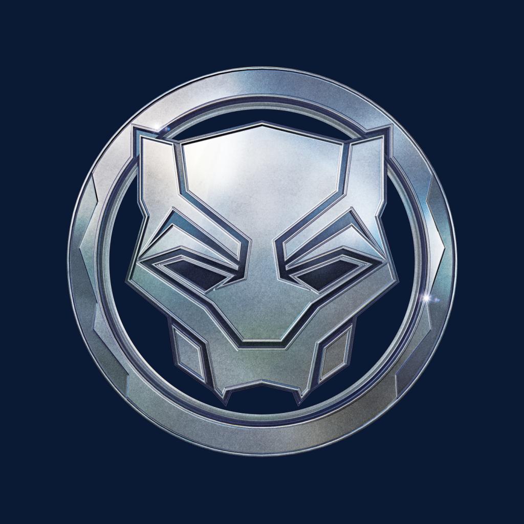 Marvel Black Panther Steel Mask Logo Women's Sweatshirt-ALL + EVERY