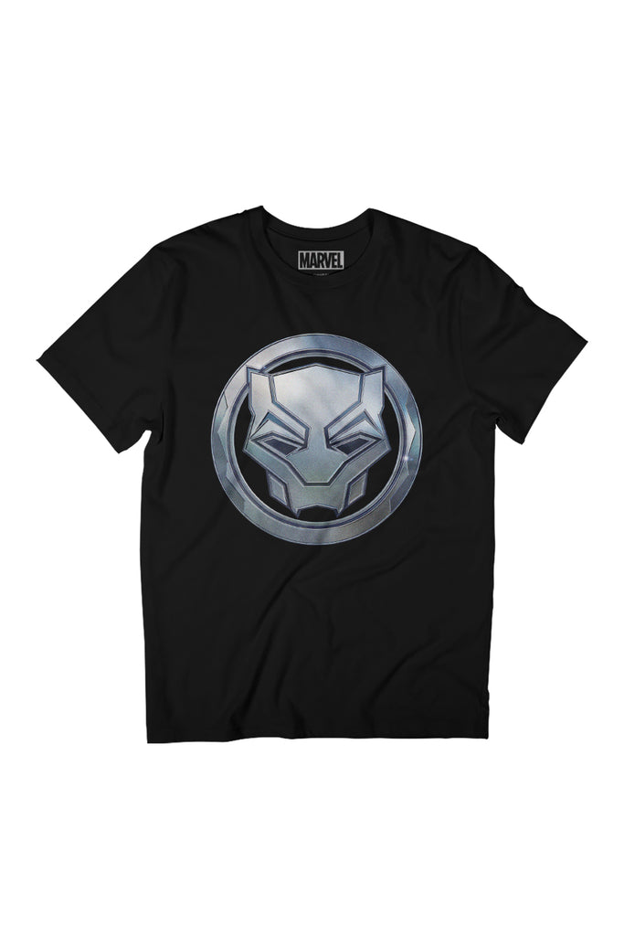 Marvel Black Panther Steel Mask Logo Women's Relaxed Fit T-Shirt-ALL + EVERY