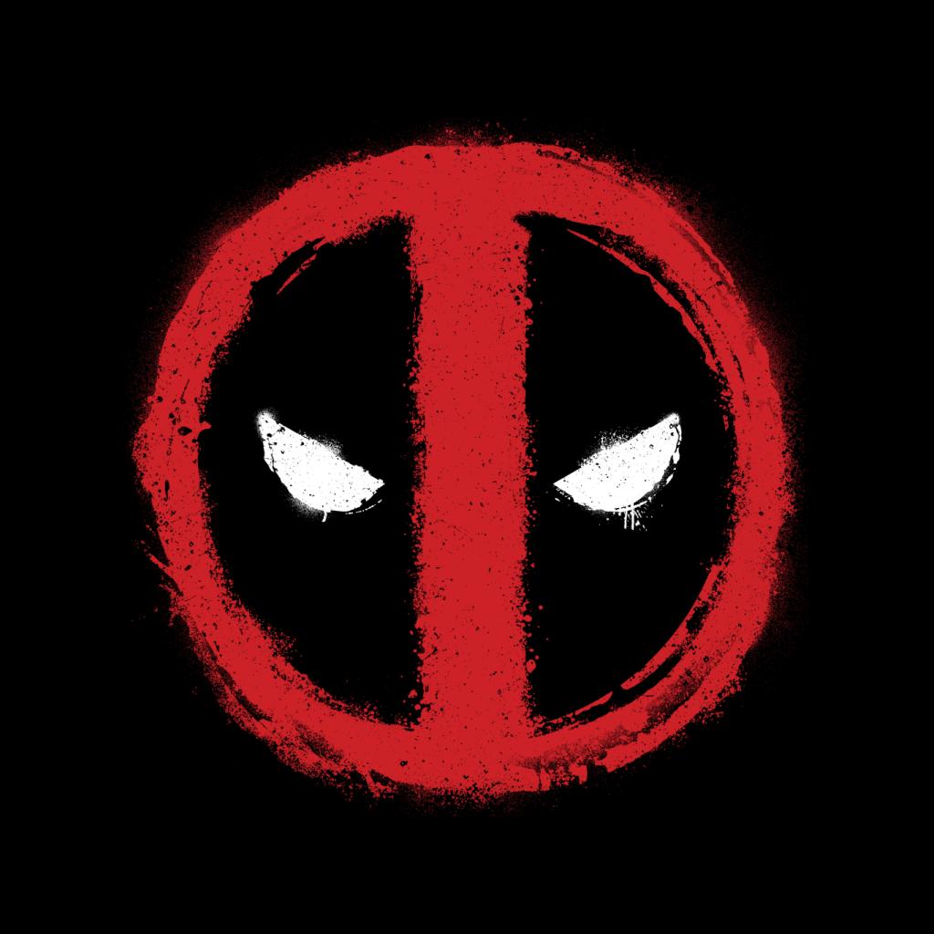 Marvel Deadpool Spray Paint Graffiti Logo Women's Sweatshirt-ALL + EVERY