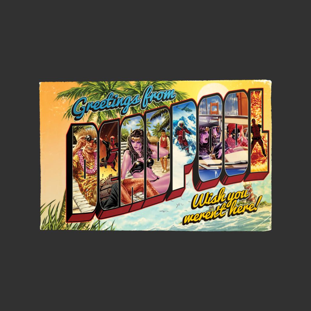 Marvel Greetings From Deadpool Wish You Werent Here Women's Sweatshirt-ALL + EVERY