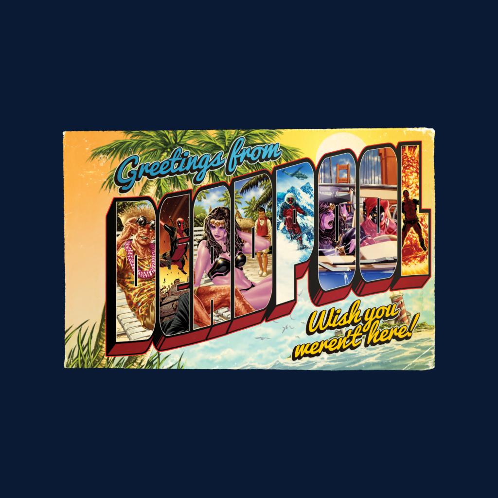 Marvel Greetings From Deadpool Wish You Werent Here Women's Sweatshirt-ALL + EVERY