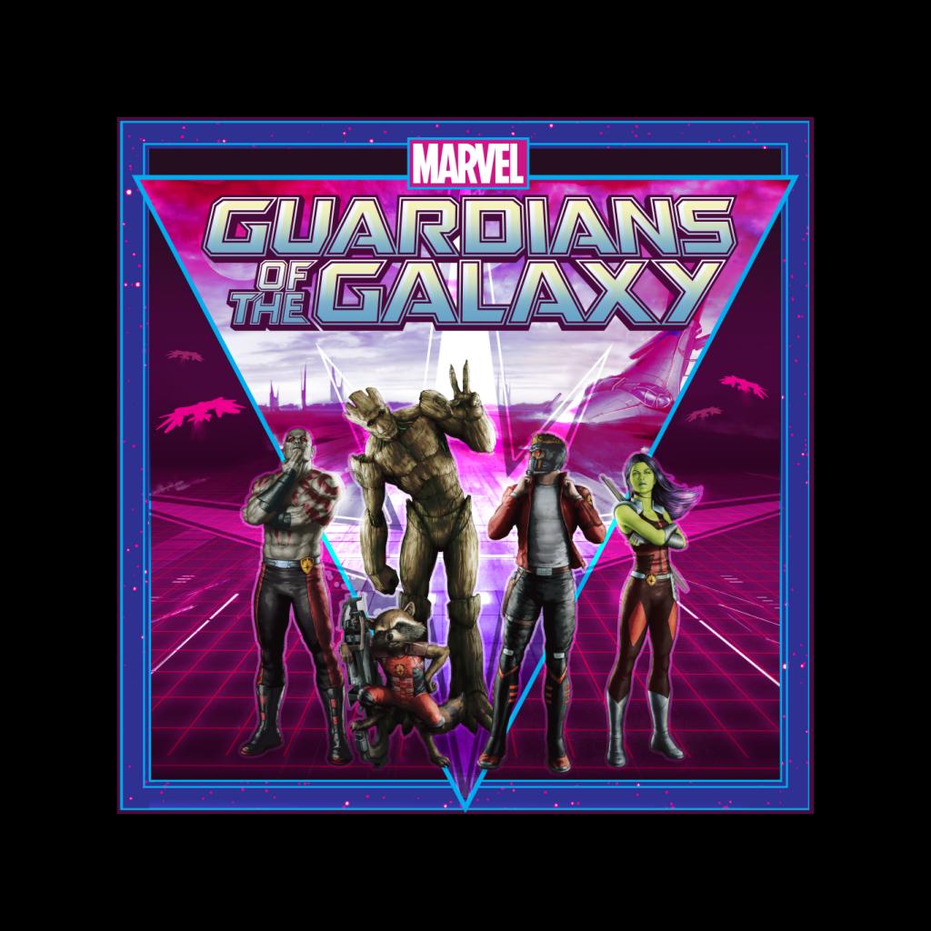 Marvel Guardians Of The Galaxy Star Lord And Co Retro Wave Kid's Hooded Sweatshirt-ALL + EVERY
